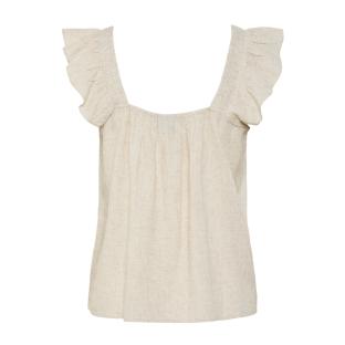 Débardeur Beige Femme Pieces Pia vue 0