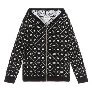 Sweat Zippé Noir/Blanc Fille Sonia Rykiel A15032 vue 0