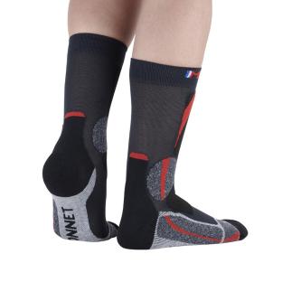 X1 Paire de Chaussettes Noir/Rouge Mixte Monnet Trek Expert vue 0
