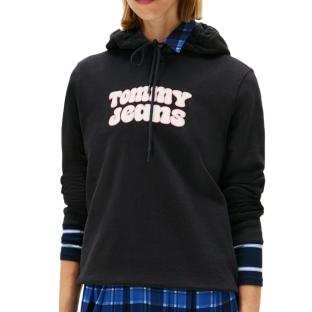 Sweat Noir Femme Tommy Hilfiger Logo 2 vue 0