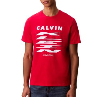 T-Shirt Rouge Homme Calvin Klein Jeans 30s vue 0
