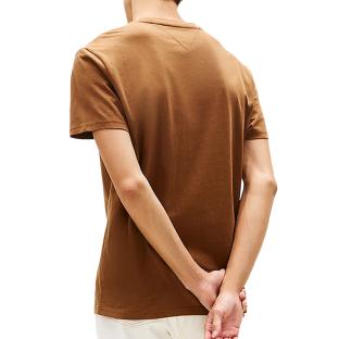 T-Shirt Marron Homme Tommy Hilfiger Reg Linear vue 2