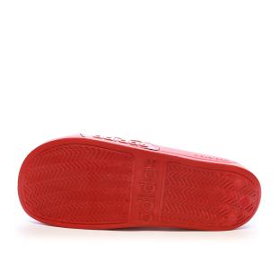 Claquettes Rouges/Blanches Homme Adidas Adilette vue 2