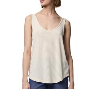 Débardeur Beige/Doré Femme Pieces Billo pas cher