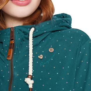 Sudadera con cremallera Ragwear Paya Dots Mujer Verde ver 0