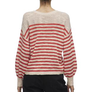 Pull Beige/Rouge Femme Vila Poca vue 2