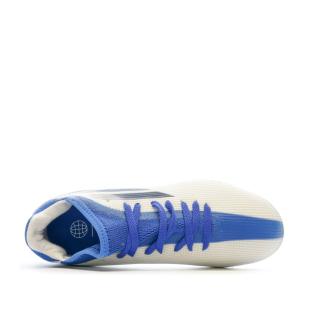 Chaussures de Football Blanche/Bleu Garçon Adidas X Speedflow.3 Mg J vue 4