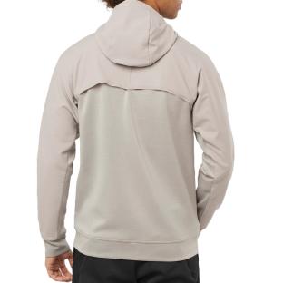 Sweat Beige Homme Salomon Runlife Hoodie vue 0