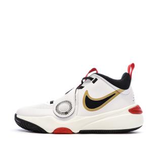 Chaussures de Basketball Blanches/Noires Garçon Nike Team Hustle D 11 pas cher
