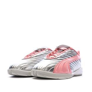 Baskets Argent/Rose Fille Puma Goalgetter vue 0