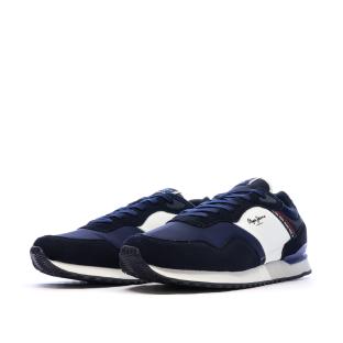 Baskets Marine/Blanche/Bleu Homme Pepe jeans Brit Road M vue 0