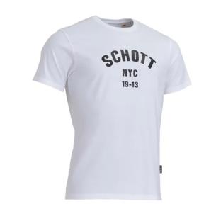 T-Shirt Blanc Homme Schott Letters pas cher