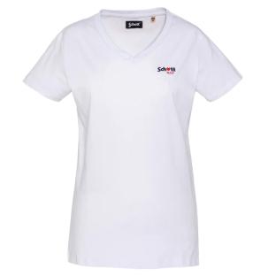 T-Shirt Blanc Femme Schott TSBRODEDW vue 0