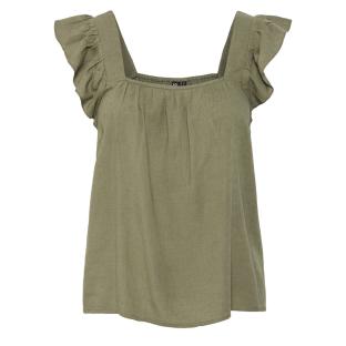 Camiseta de tirantes de mujer verde Pieces Pia ver 0