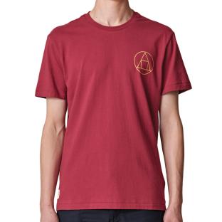 T-shirt Rouge Homme Globe Infinity Stack pas cher