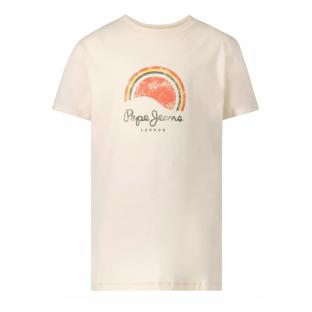T-shirt Ecru Fille Pepe jeans Bart vue 0