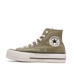Baskets Kaki Femme Converse Chuck Taylor All Star Lift A07571C pas cher