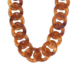 Collier chaîne en résine Marron Femme Clio Blue Lena vue 0