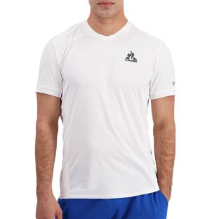 Maillot de Sport Blanc Homme Le Coq Sportif Tennis Pro vue 0