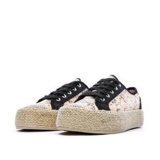 Baskets Noir/Rose Femme Chattawak Paco vue 0