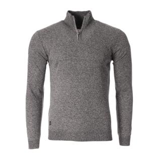 Pull Gris 1/4 zip Homme RMS26 Basic pas cher