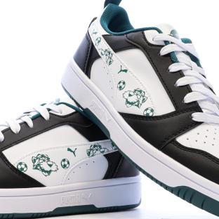 Baskets Noires/Blanches/Vertes Garçon Puma Rebound V6 vue 0