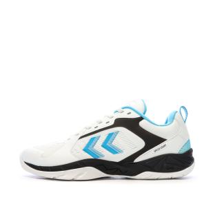 Chaussures de sport en salle Blanches/Noir/Bleu Homme Hummel Speed Court pas cher