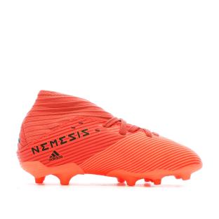 Chaussures de football Orange/Noires Garçon Adidas Nemeziz 19.3 vue 2