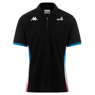 Polo Noir Homme Kappa Adrend pas cher