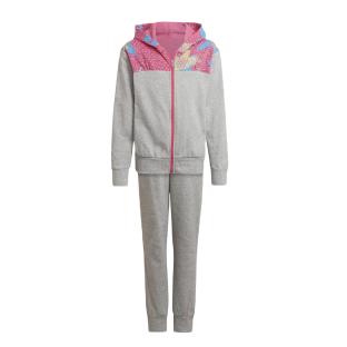 Survêtement Gris/Rose Fille Adidas Hooded pas cher