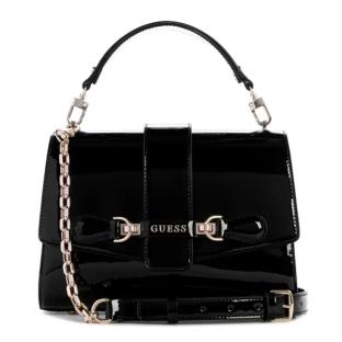 Sac à main Vernis Noir Femme Guess Nolana pas cher