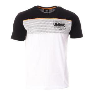 T-shirt Noir/Blanc/Orange Homme Umbro Net pas cher