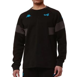 Sweat Noir/Turquoise Garçon Kappa Adofod Alpine F1 pas cher