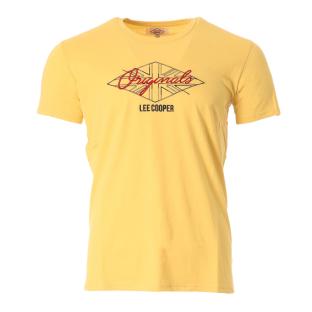 T-shirt Jaune Clair Homme Lee Cooper 009562 pas cher