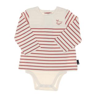 Body t-shirt Rouge/Beige Garçon EOM Vabody pas cher