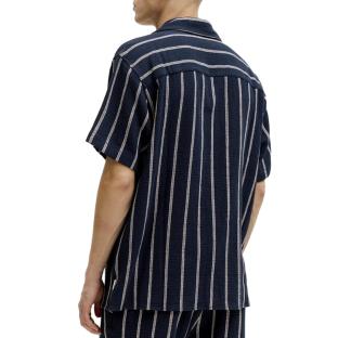 Chemise Rayure Écru/Marine Homme Jack & Jones Stripe Resort vue 0