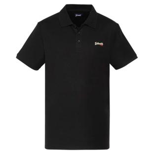 Polo Noir Homme Schott PS0022 pas cher
