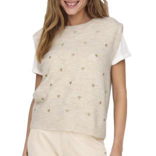 Pull Sans Manches Beige Femme Only Melody pas cher