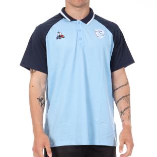 Aviron Bayonnais Polo Bleu Homme Le Coq Sportif Présentation vue 0
