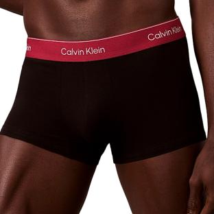 x3 Boxers Noir/Rose/Bleu Homme Calvin Klein Rise Trunk vue 0