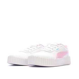 Zapatillas blancas/rosas para niña Puma Carina 3.0 Jellyy ver 0