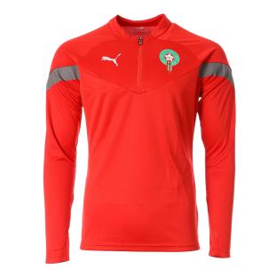 Maroc Sweat 1/2 zip Rouge Homme Puma 2024 vue 0