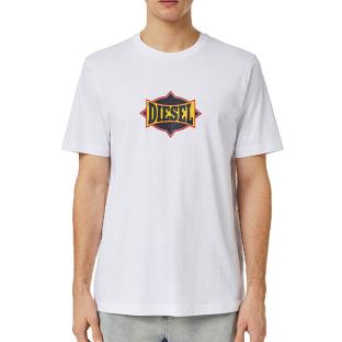 T-shirt Blanc Homme Diesel Maglietta pas cher
