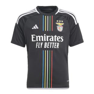 Benfica Lisbonne Maillot Noir Garçon Adidas 2023/24 pas cher
