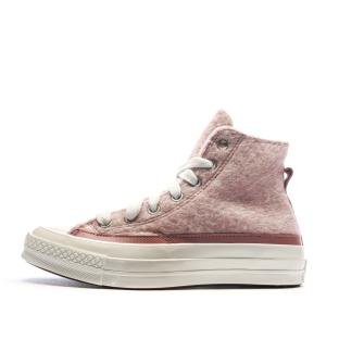 Baskets Roses Femme Converse Chuck 70 High Top vue 2