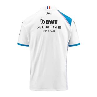 Polo Weiß Mann Kappa Acrem Alpine F1 Ansicht 0