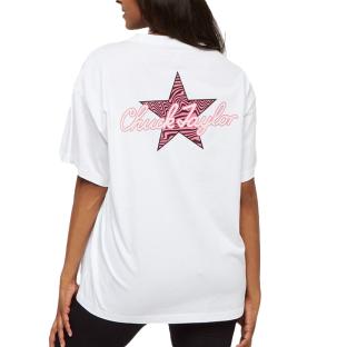 T-shirt Blanc/Rose Femme Converse Infill Star vue 2