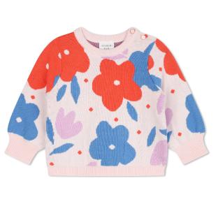 Pull Rose à Fleurs Fille Carrément Beau Y30215 vue 0