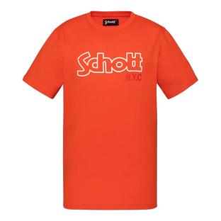 T-Shirt Orange Garçon Schott VINTAGE pas cher