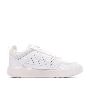Baskets Blanc/Rose Enfant Adidas Tensaur vue 0